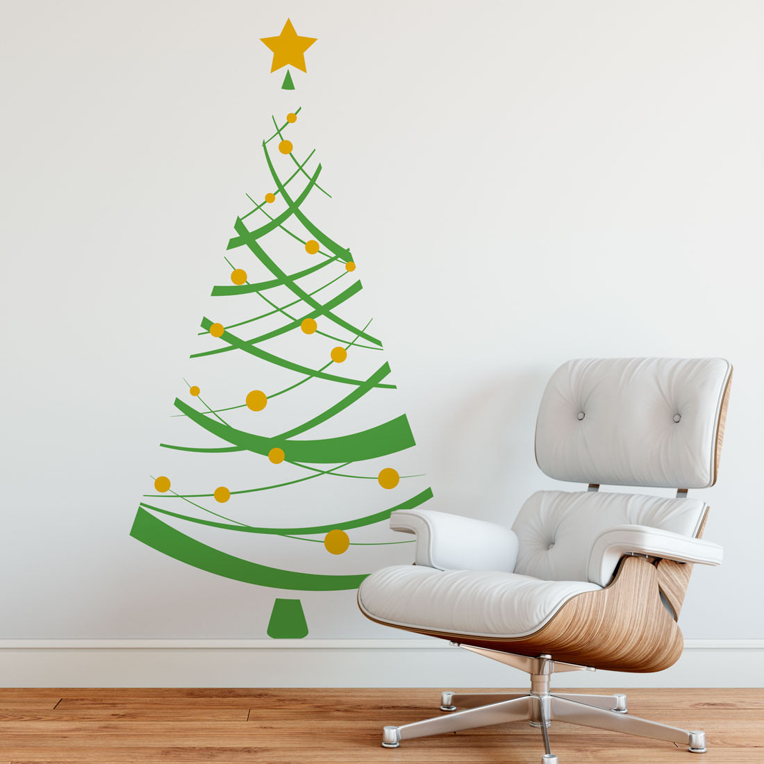Adesivo de Parede Árvore de Natal Linhas- Modelo Exclusivo | Bem Colar