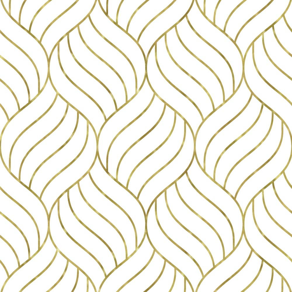 Papel de Parede Decorativo Linhas (Ouro) | Papel Adesivo | Bem Colar