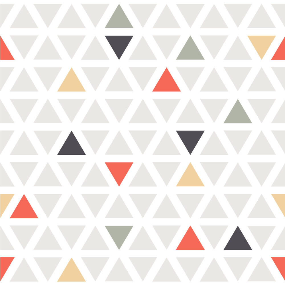 Papel de Parede Triângulos Coloridos | Papel Adesivo | Bem Colar