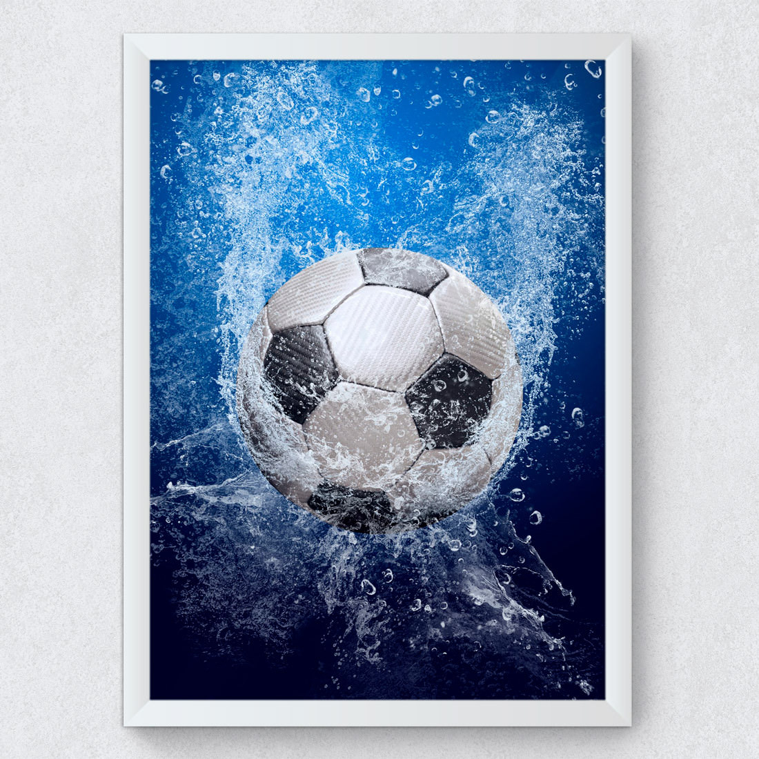Quadro Decorativo Bola de Futebol na Água | Bem Colar